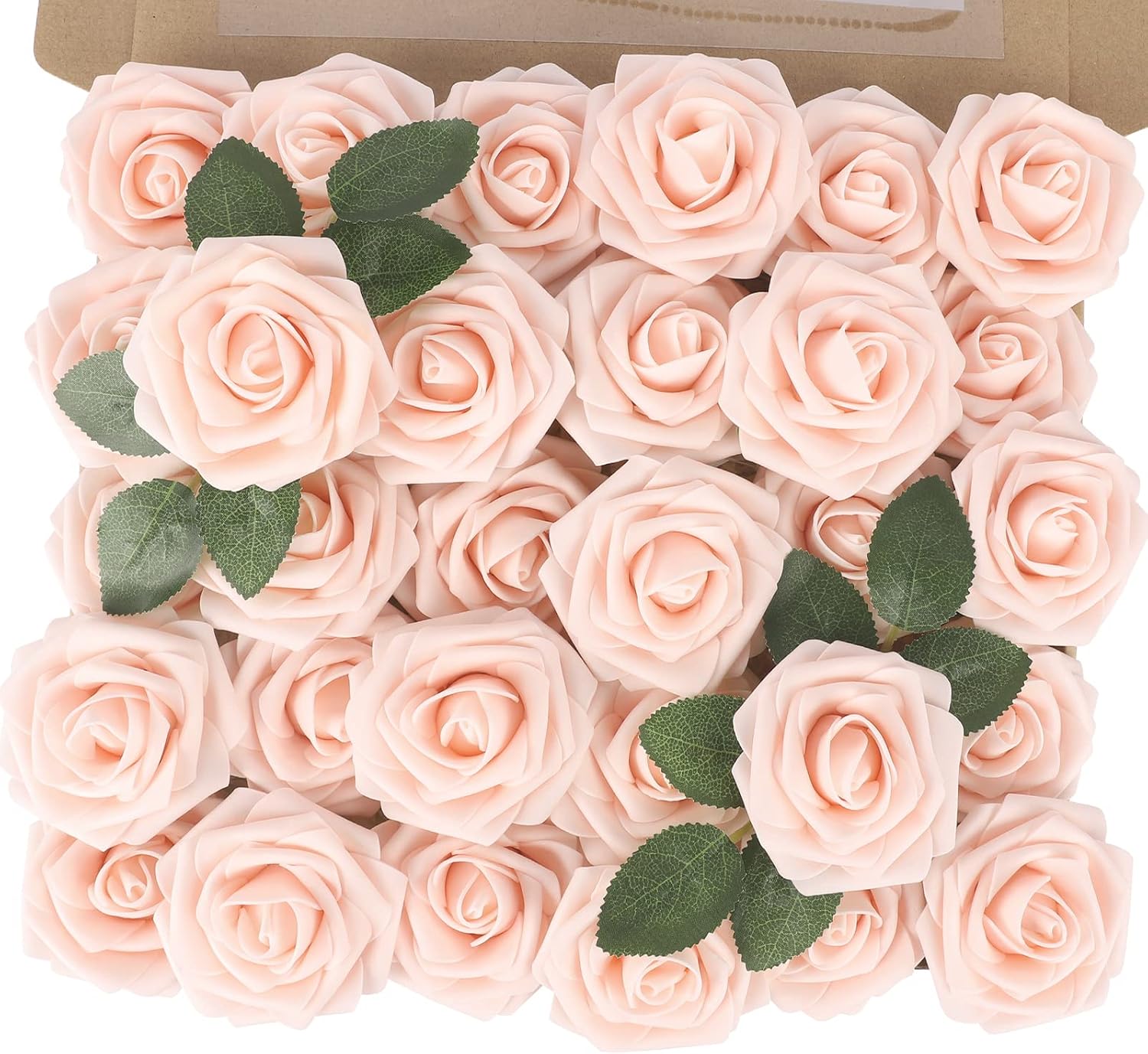30PCS Yellow Artificial Flowers, Real Touch Fake Roses for Fall Decorations