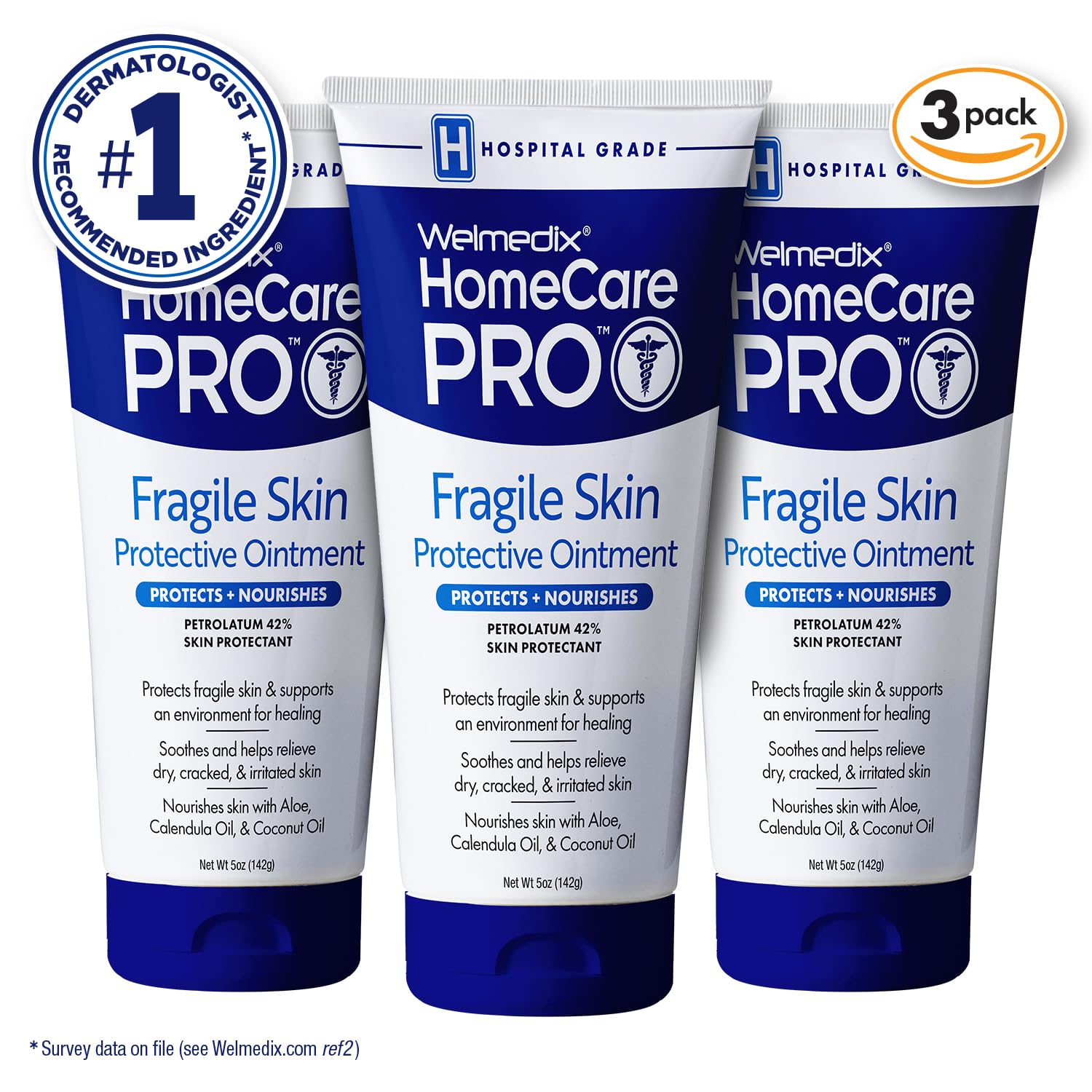 Welmedix Healing Ointment for Dry Skin - Skin Protection Barrier Cream | Hospital Grade Intensive Healing Ointment - Moisturizer for Very Dry, Cracked Skin - 5oz Tube