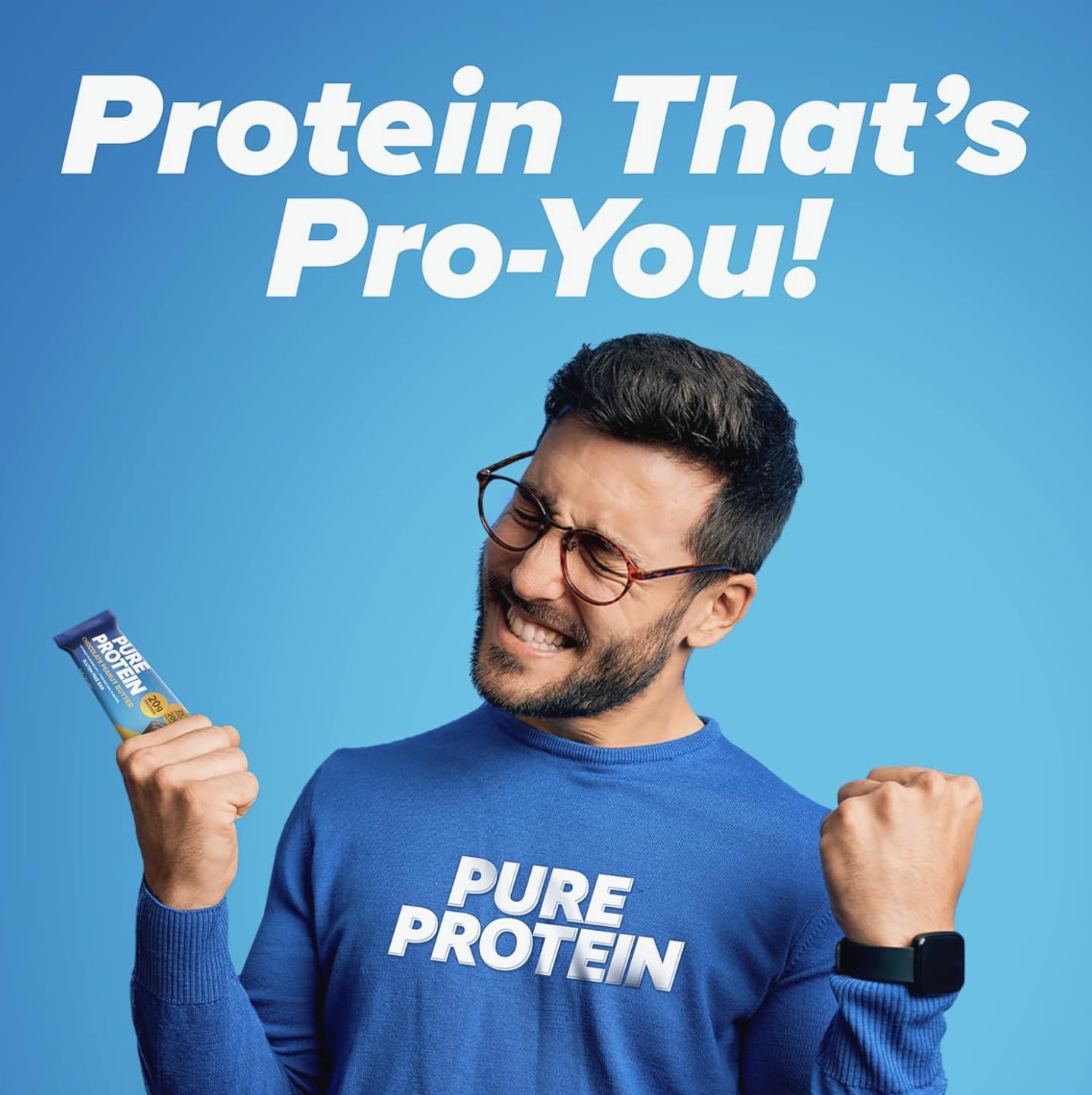 Pure Protein Chocolate Deluxe Protein Bars, 21g Protein, Gluten Free, 12 Ct
