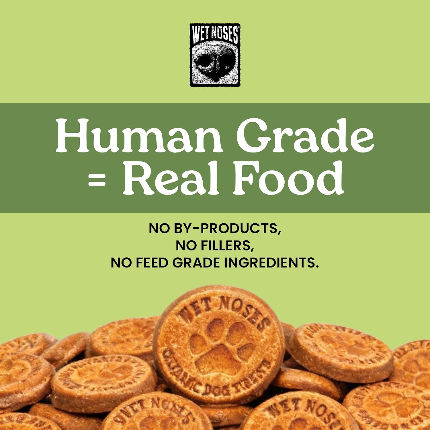 Wet Noses Organic Crunchy Dog Treats – All-Natural, Human-Grade, Non-GMO, Healthy Training & Delicious Snacks for Dogs