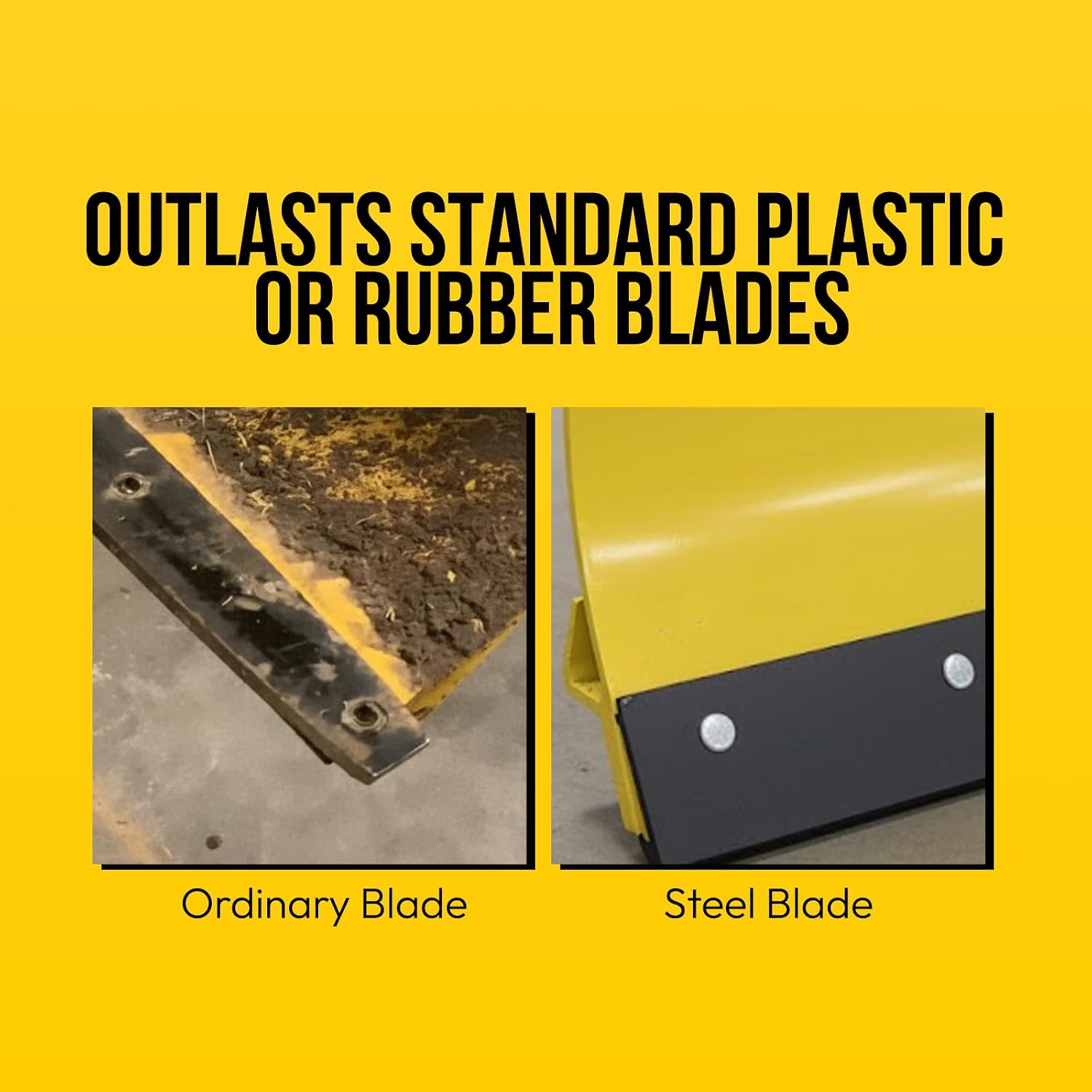 USA Made Heavy Duty 54" Snow Plow Blade Edge with Mounting Equipment | Wear Bar Cutting Edge Replacement | 4-6x Longer Life Than Factory Blade