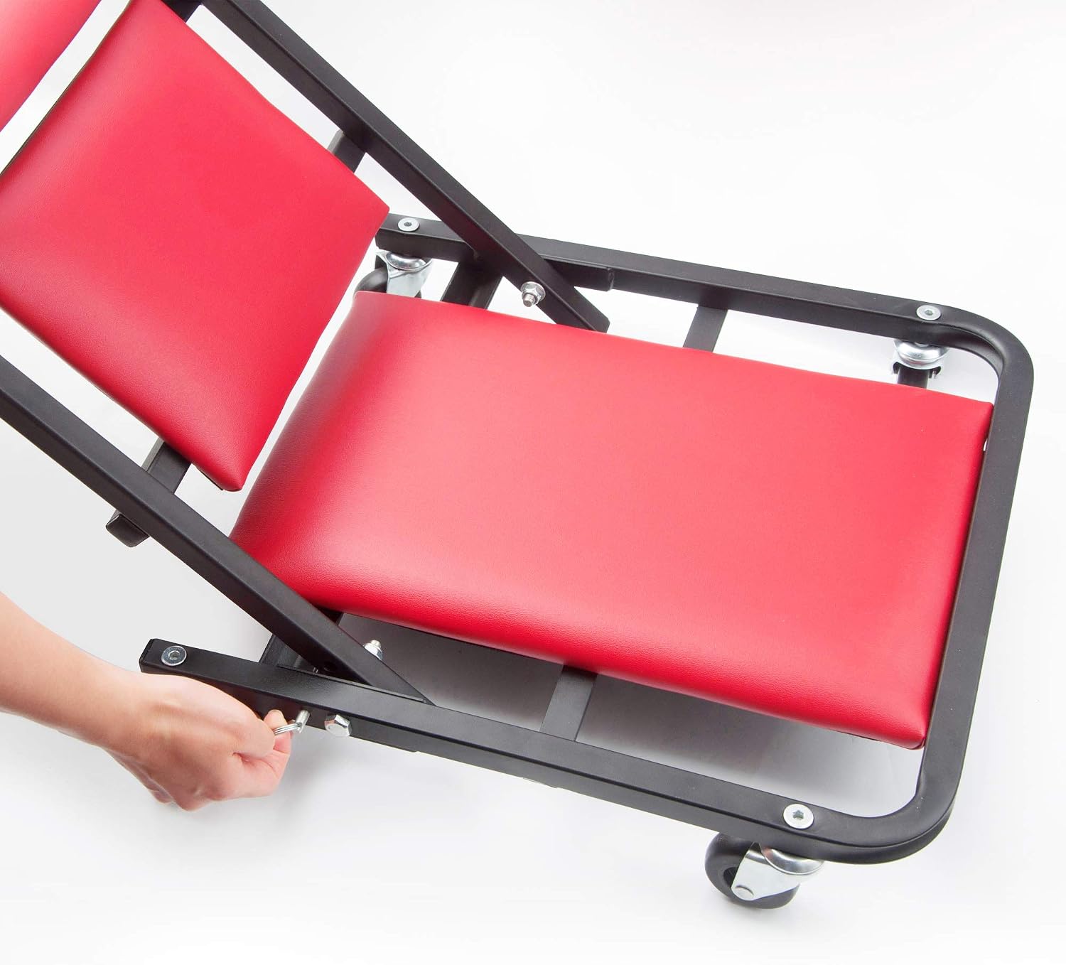 41" Foldable Heavy Duty Z Creeper Seat Rolling Chair Mechanics Garage 2 in 1 Work Bench