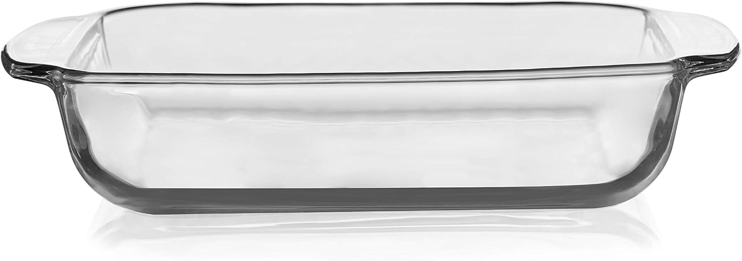 Libbey Baker's Basics Square Glass Casserole Baking Dish, 8-inch by 8-inch