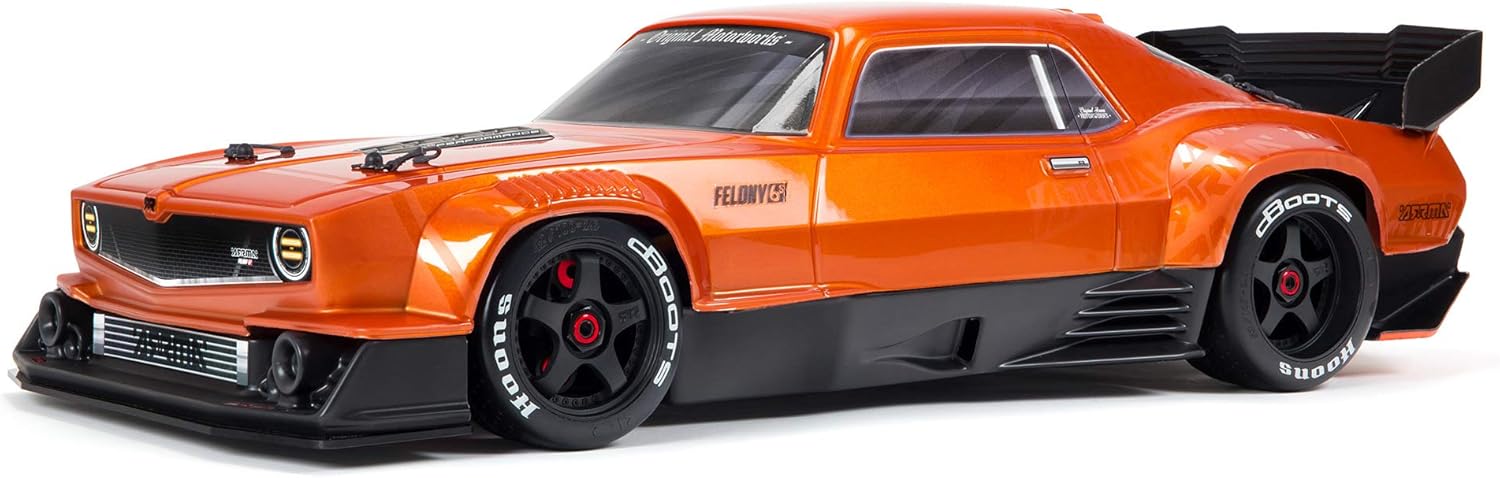 ARRMA 1/7 Felony 6S BLX Street Bash All-Road Muscle Car RTR (Ready-to-Run Transmitter and Receiver Included, Batteries and Charger Required), Black