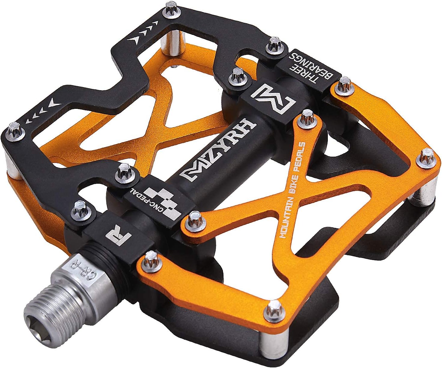MZYRH Mountain Bike Pedals, Ultra Strong Colorful CNC Machined 9/16" Cycling Sealed 3 Bearing Pedals