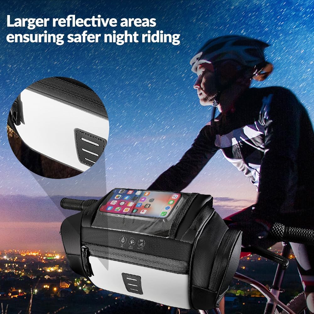 WOTOW Bike Handlebar Bag, Waterproof & with Sensitive Touch Screen, 3.5L
