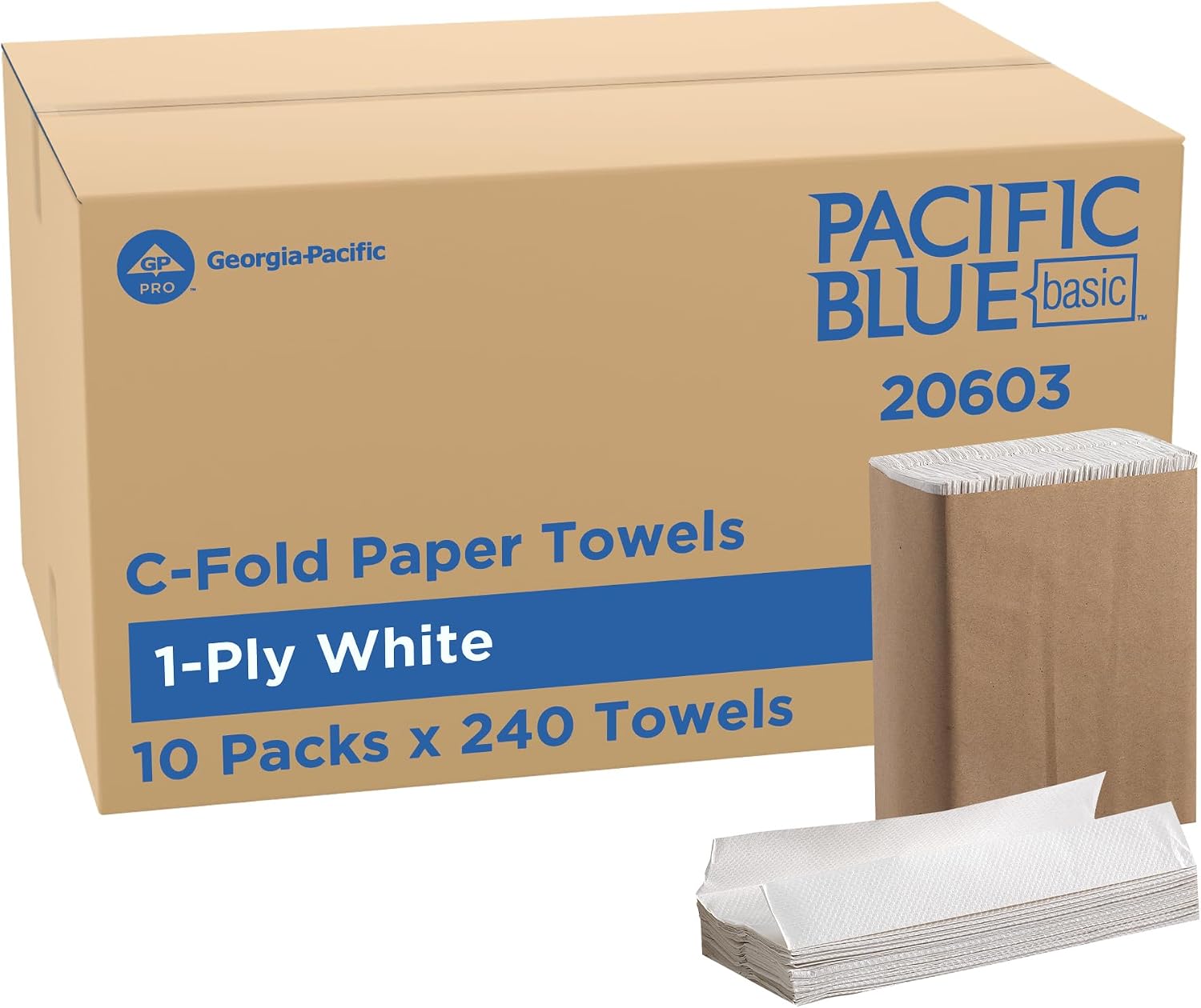 Pacific Blue Select by Georgia-Pacific PRO C-Fold Premium 2-Ply Paper Towels, White, 3.6” Folded Width, 120 Towels Per Pack, 12 Packs Per Case, 23000 | 1440 Sheets Total, 120 Sheets Per Unit, White, High Absorbency, Soft Feel, Dispenser Compatible, Comme…