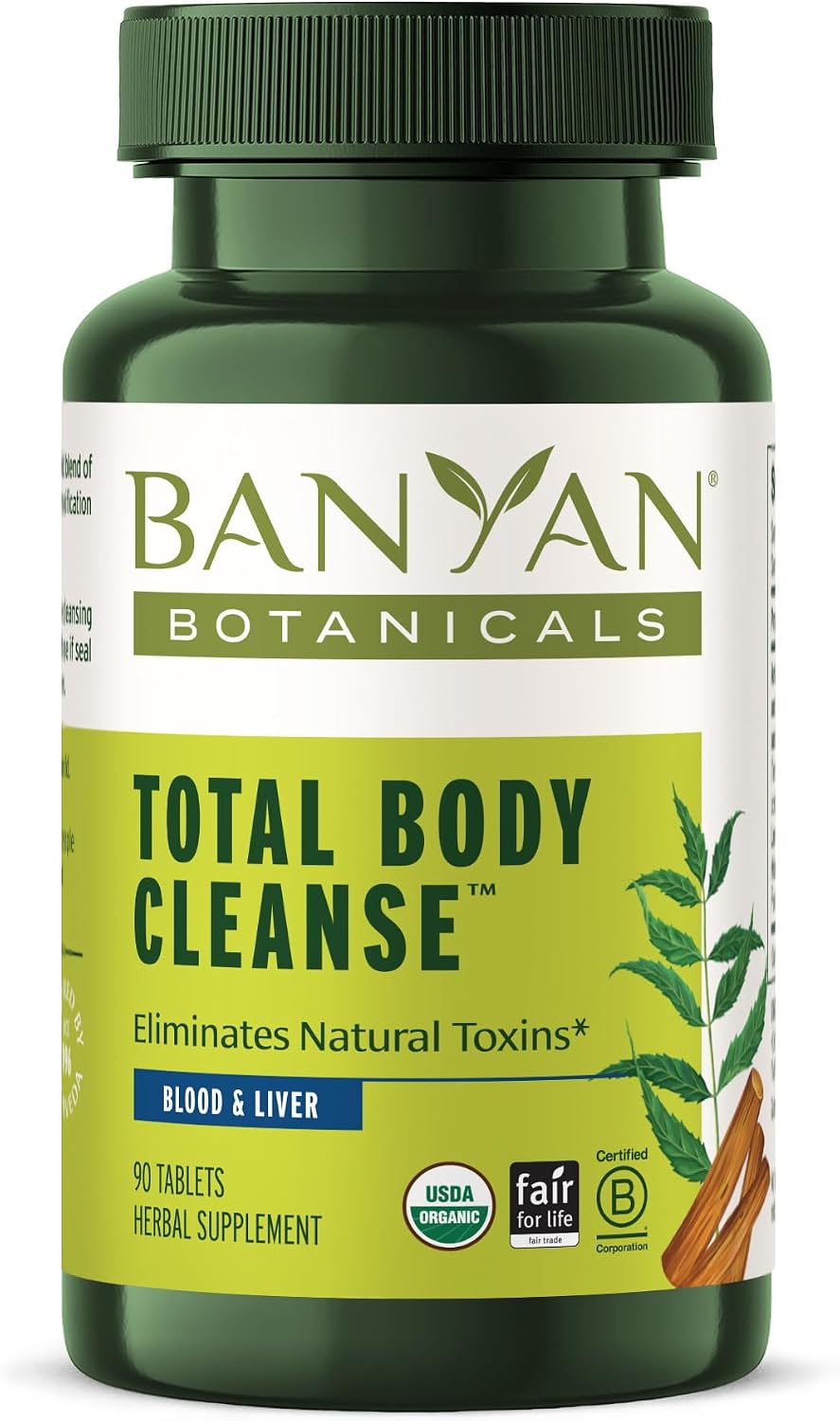 Banyan Botanicals Organic Total Body Cleanse – Systemic Detox & Metabolic Reset Supplement – with Manjistha & Amla for Liver and Blood Purity