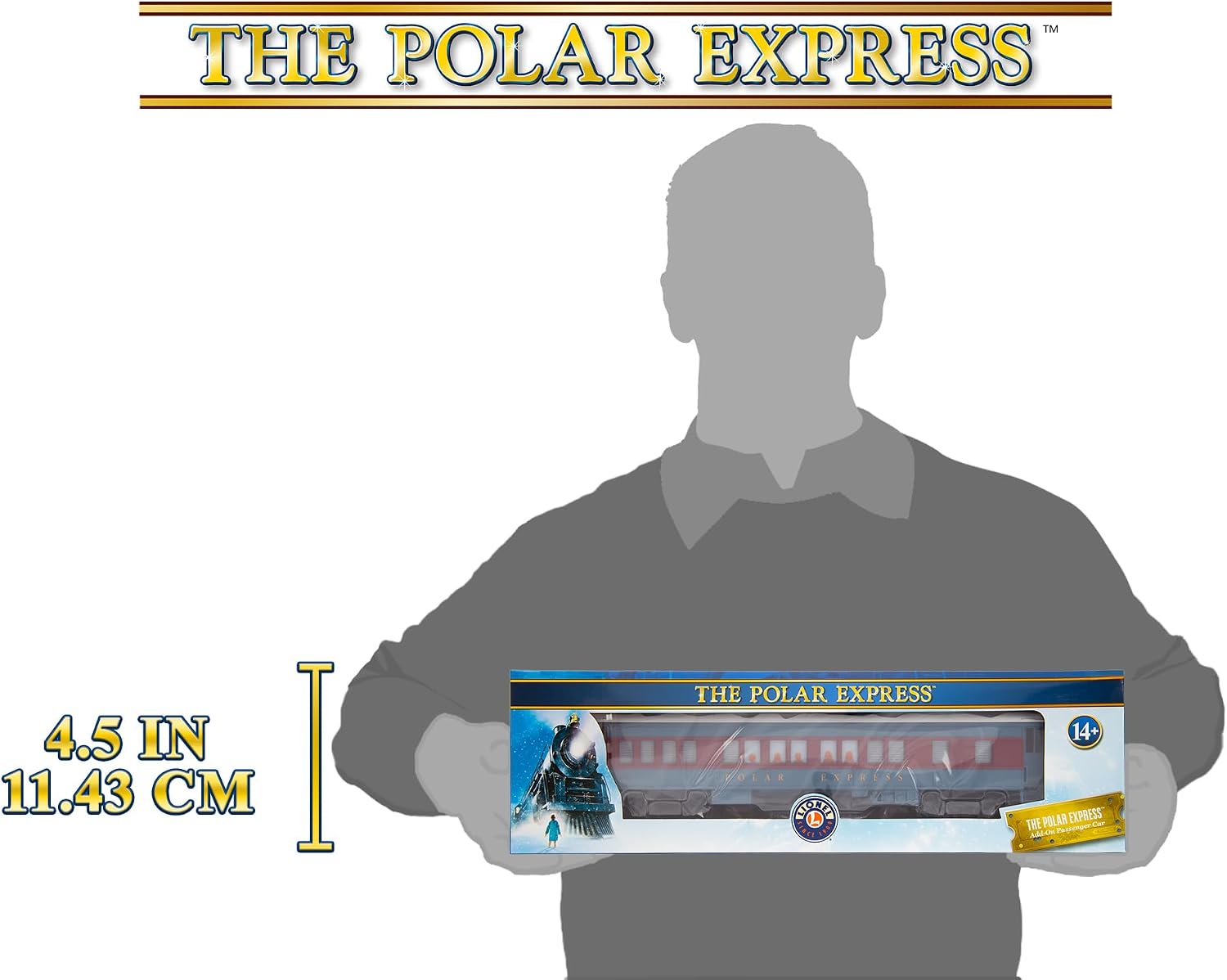 Lionel The Polar Express Disappearing Hobo Train Car, O Gauge Model Train Car with Illuminated Interior, Window Silhouettes, Operating Couplers