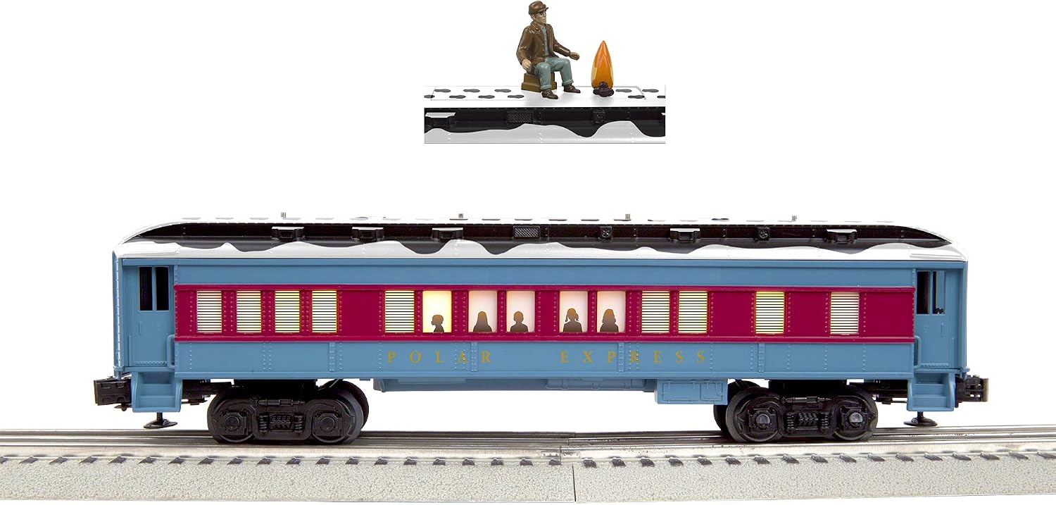 Lionel The Polar Express Disappearing Hobo Train Car, O Gauge Model Train Car with Illuminated Interior, Window Silhouettes, Operating Couplers