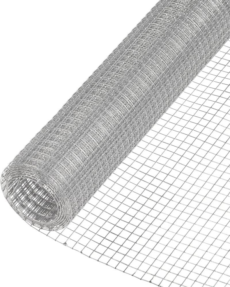YARDGARD 1/2 Inch Mesh Welded Wire Fence, Hardware Cloth, 19 Gauge Galvanized Steel For Garden Protection, Cage Fencing, Chicken and Rabbit Barriers, and Crafts, 36 Inches x 5 Feet