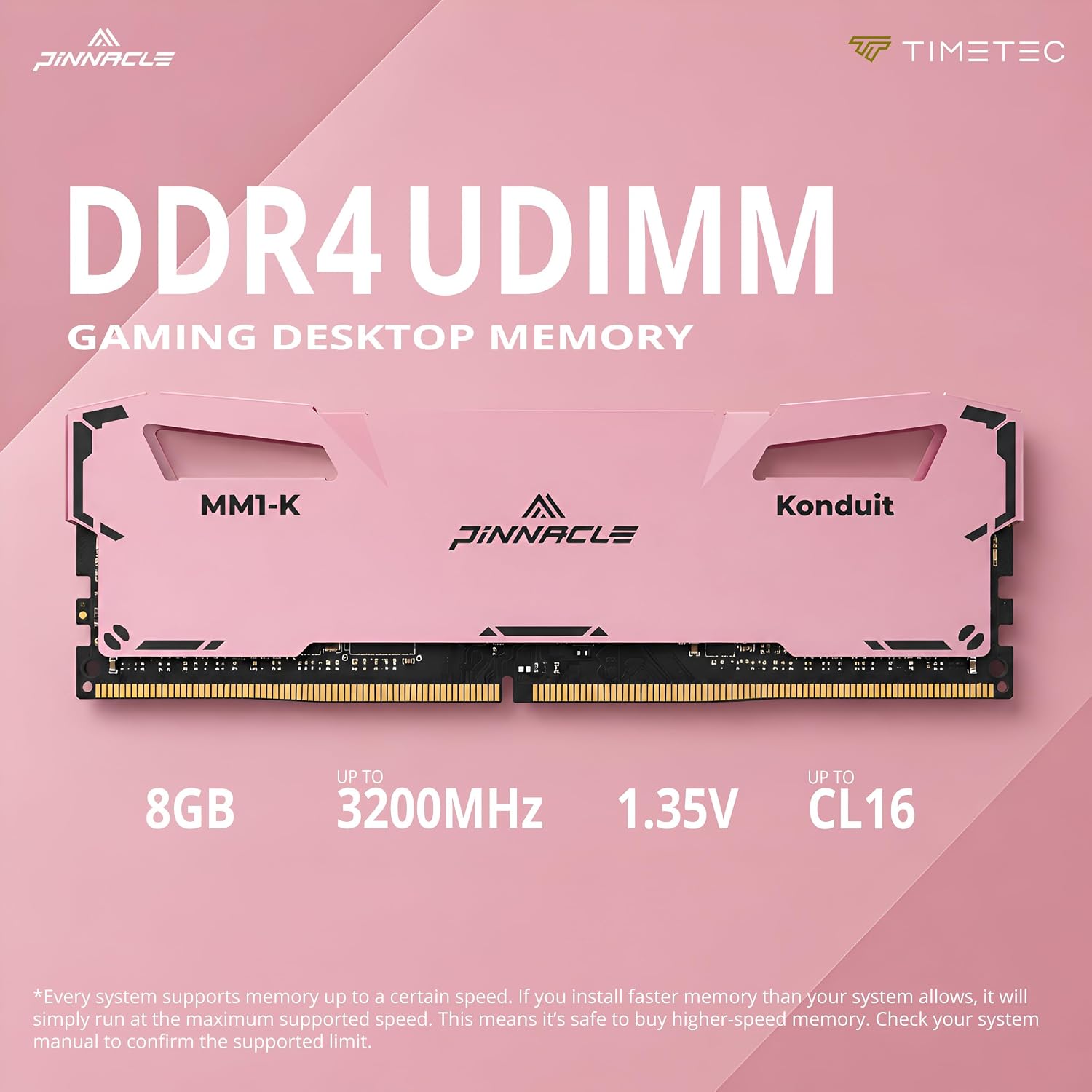 Timetec 16GB KIT (2x8GB) DDR4 3200MHz (PC4-3200AA) PC4-25600 UDIMM Desktop RAM – 288-Pin 1.2V CL22 Non-ECC Unbuffered DIMM Memory Module Upgrade
