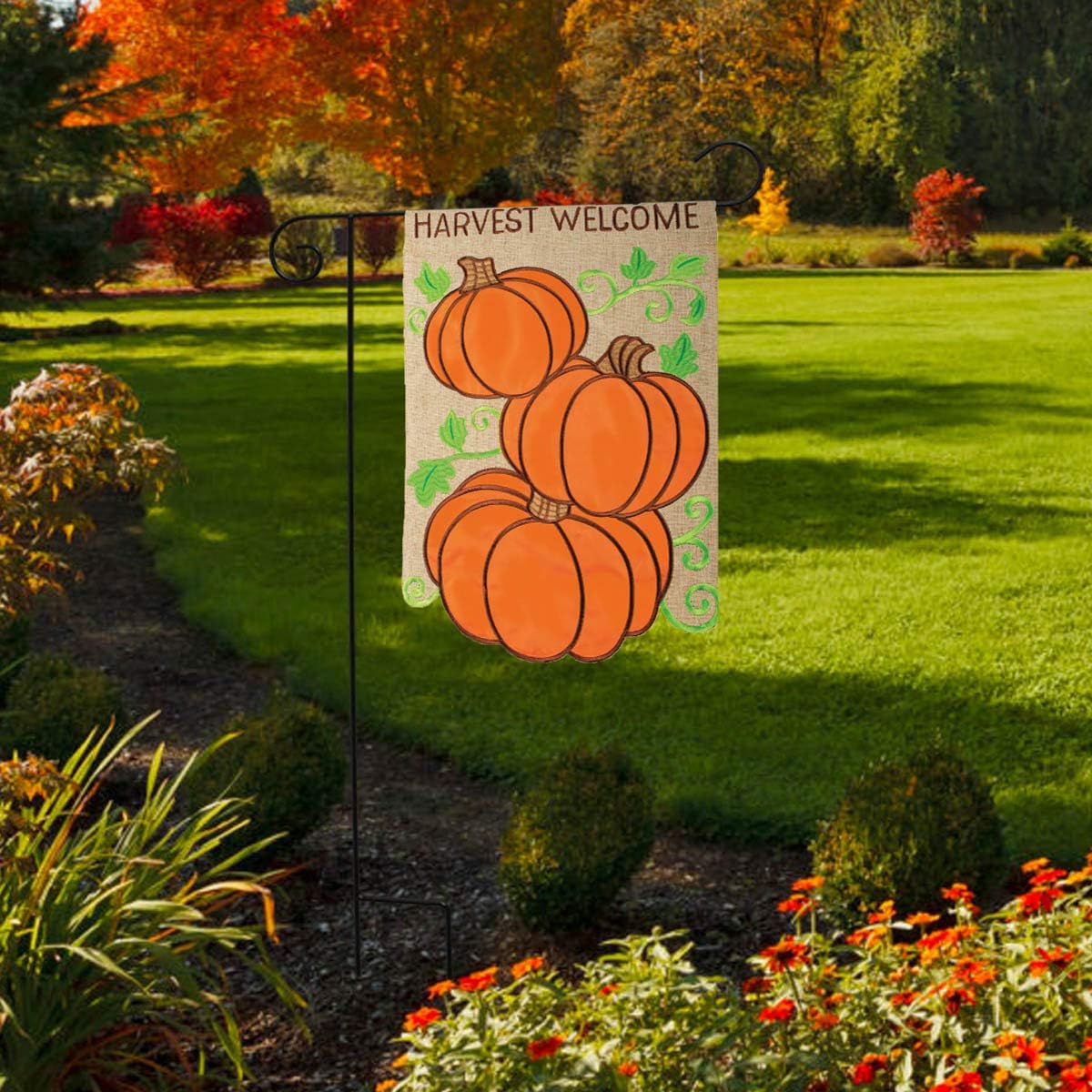Carson Home Accents 55409 Double Applique Garden Outdoor Flag, Multicolor