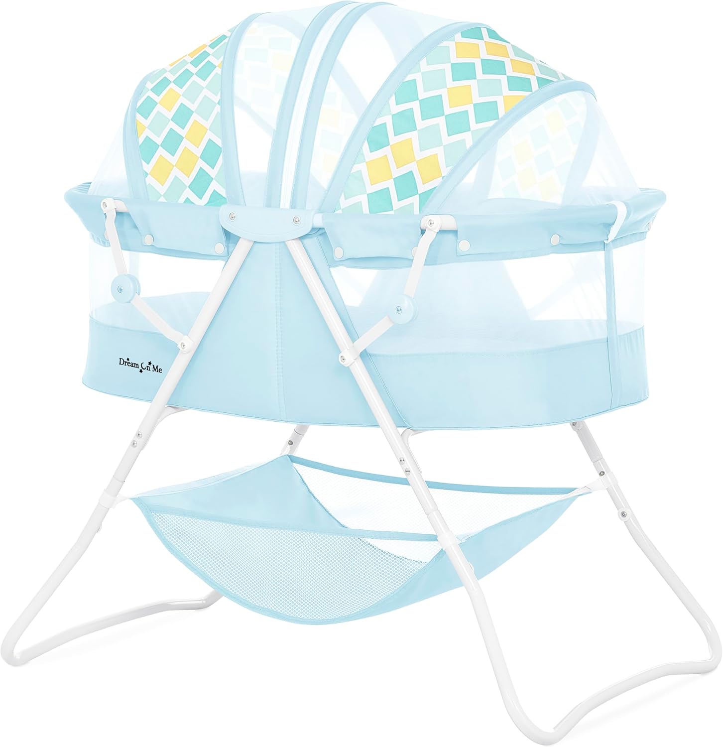 Dream On Me Karley Bassinet in Grey and Pink