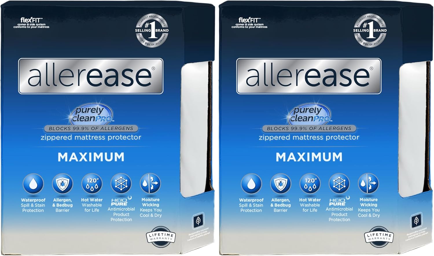 AllerEase Maximum Allergy Mattress Protector, Queen Size