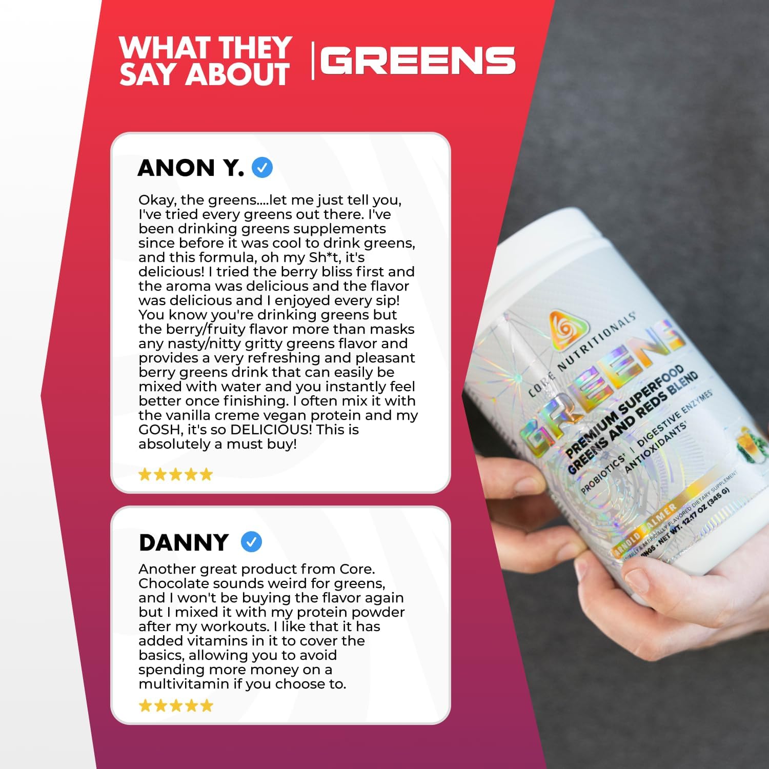 Core Nutritionals Greens, Digestive Support, Berry Bliss, 30 Servings