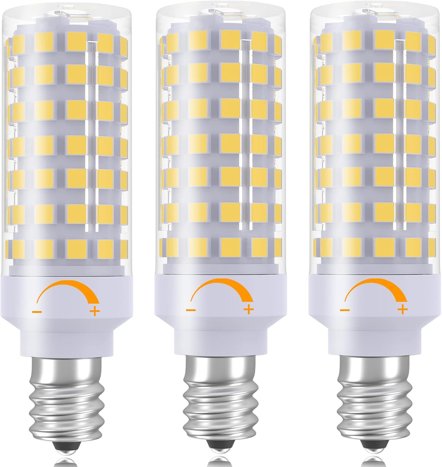 E12 LED Bulb Dimmable 7W Equivalent to 60W Halogen Bulb, Warm White 3000K T6 C7 E12 Candelabra Bulb 60 Watt for Ceiling Fan, Chandelier Lighting, AC120V Kx-2000 Bulbrite Replacement (6 Pack)