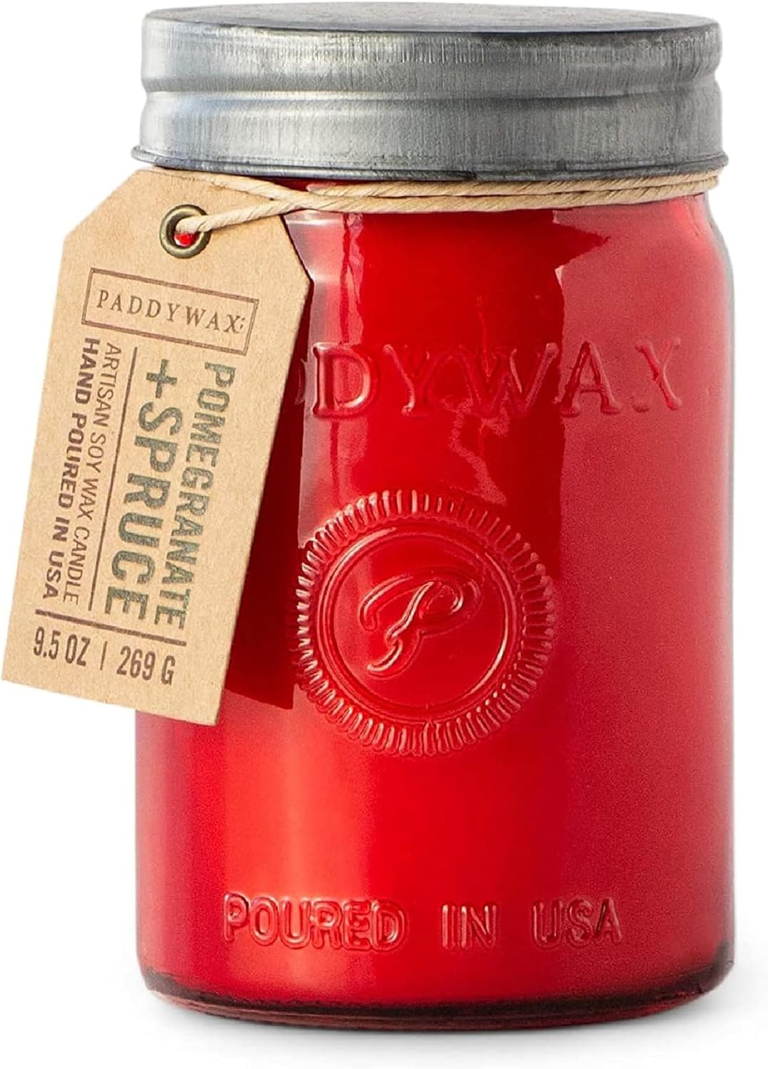 Paddywax Relish Soy Wax Artisan Candle, Balsam + Fir, 9.5 oz | Scented Candle in Glass Jar with Lid