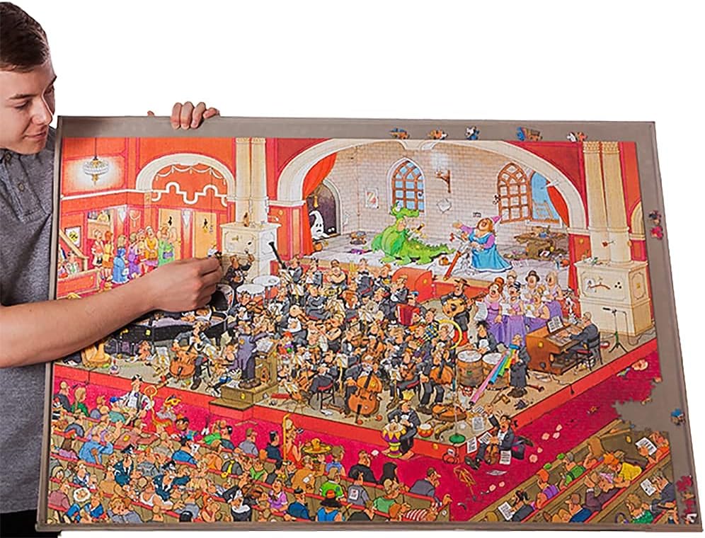 Jigthings – Jigboard 2000 – Jigsaw Puzzle Board for Puzzles up to 40” x 28”. Solid Board with Raised Edge for Most 2000 Piece Puzzles