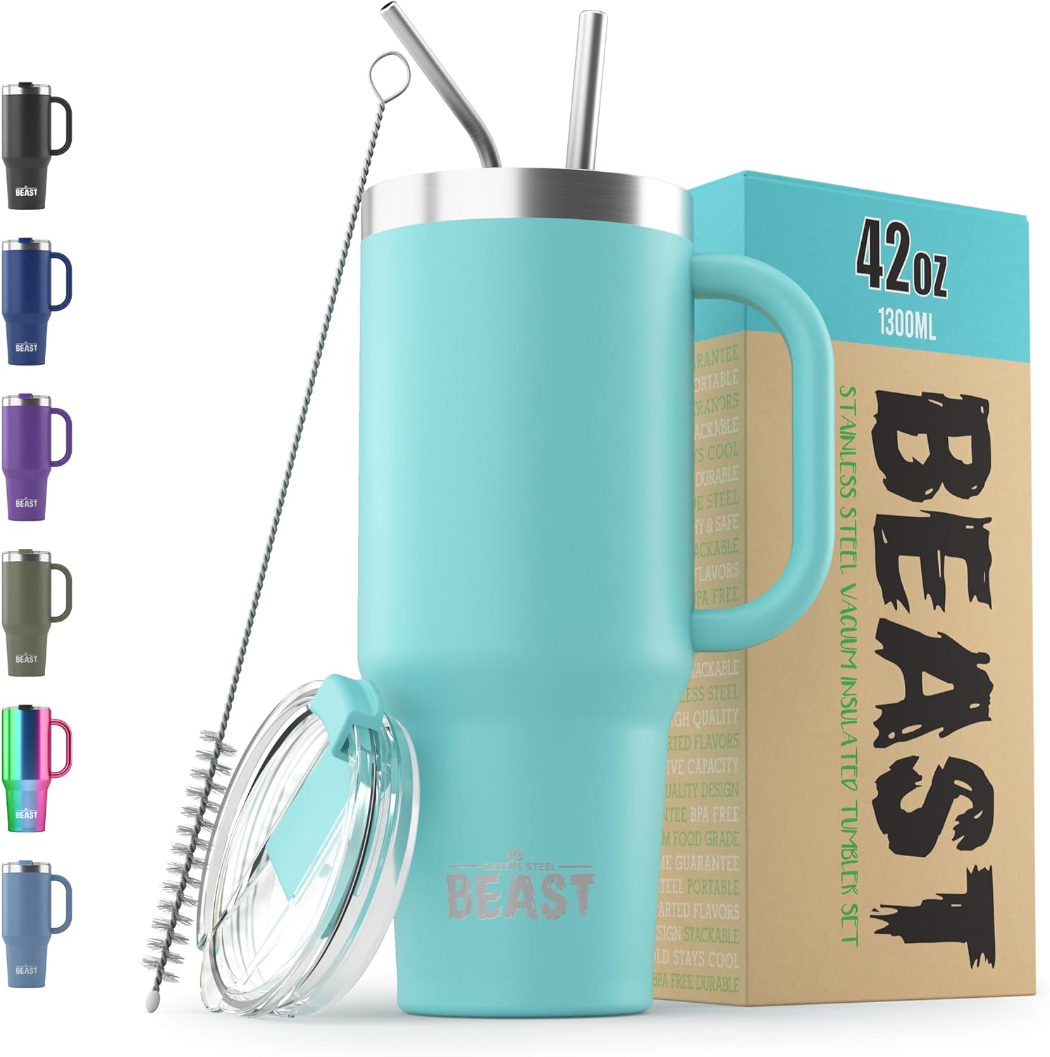 Beast 30 oz Tumbler Stainless Steel Vacuum Insulated Coffee Ice Cup Double Wall Travel Flask (Cupcake Pink)