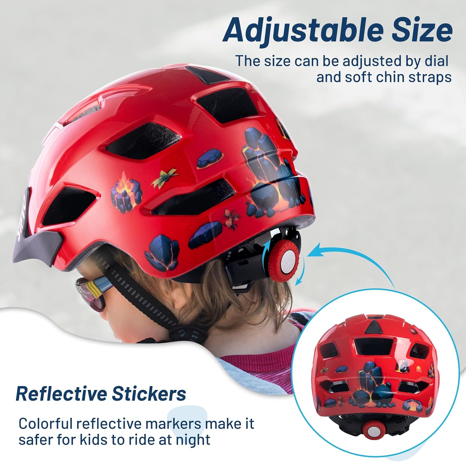 Kids Helmet, SIFVO Kids Bike Helmet Boys and Girls Bike Helmet with Cool Visor Helmet for Kids 5-14