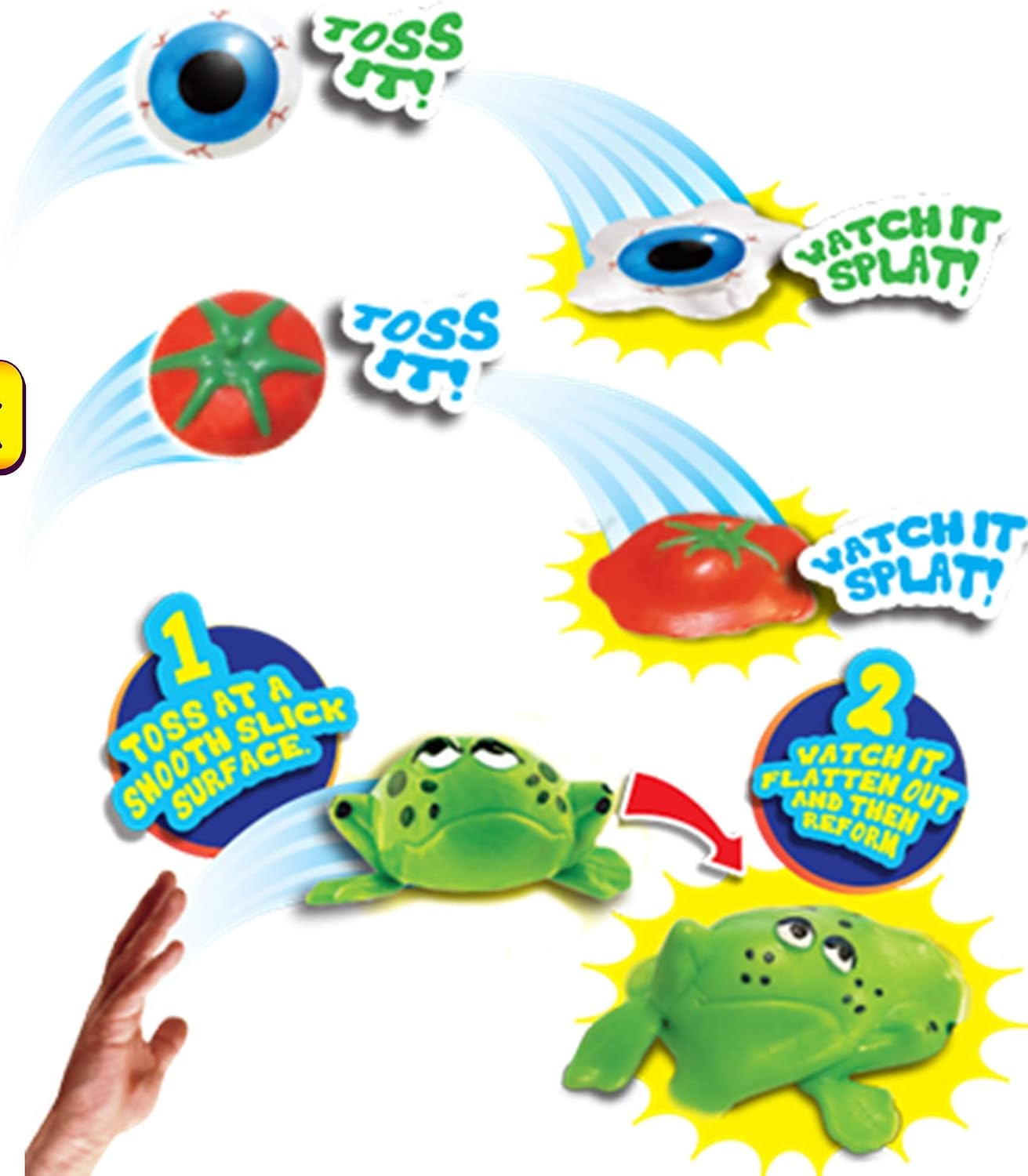 JA-RU Splat Ball Sticky Stress Ball (24 Units Assorted) 5303-24p