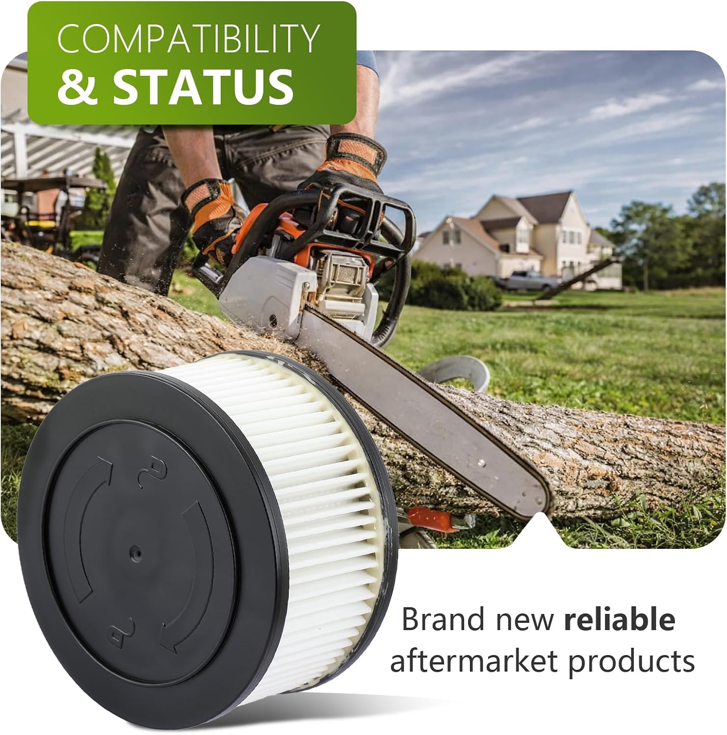 AUTOKAY MS271 MS391 Air Filter Fits for Stihl MS231 MS241 MS251 MS261 MS271 | MS291 MS311 MS381 Chainsaw Air Filter 1141 120 1600 with Spark Plug