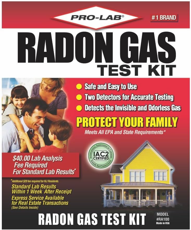 RA100 Radon Gas Test Kit 12 Pack