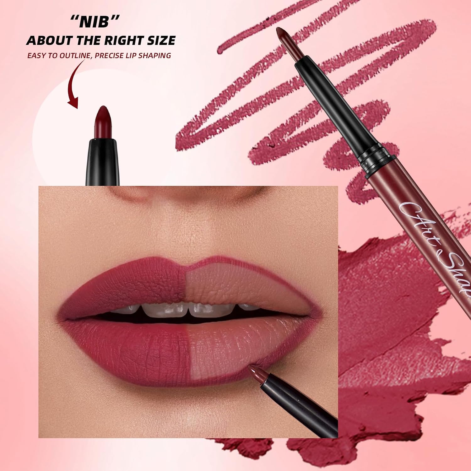 QiBest 7Pcs Matte Liquid Lipstick + 1Pcs Lip Plumper Makeup Set Kit, Pigmented Long Lasting Lip Gloss Set