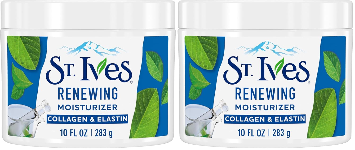St. Ives Collagen Elastin Face Moisturizer for Dry Skin, Paraben free and Non Comedogenic, 10 oz