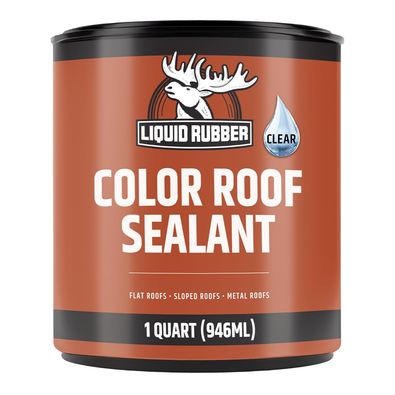 Liquid Rubber Color Roof Sealant - Flat & Metal, White, 1 Gallon | Elastomeric Roof Coating - Waterproof, UV-Stable & Flexible - Compatible with Low-Slope Roofs, Resists Cracking & Chipping