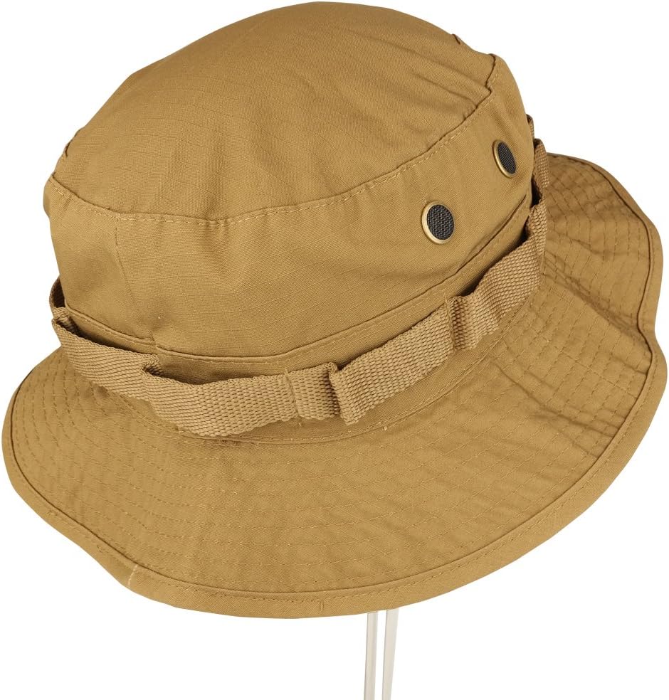 Armycrew Ripstop Tear Resistant Cotton Jungle Boonie Cap with Chin Strap