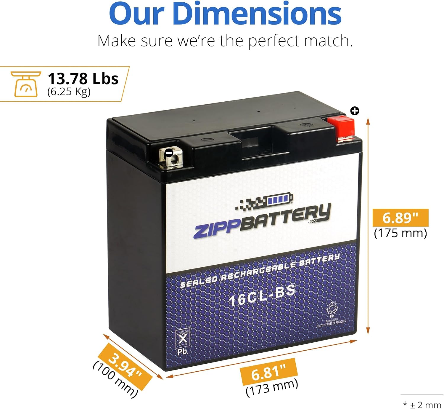ZIPPBATTERY YTX30L-BS 12V 385 CCA AGM – Maintenance-Free 30Ah Battery for Harley, ATV, UTV, Jet Ski – T3 Nut & Bolt Terminal – Fits Harley Road King, Polaris Sportsman 850, Can-Am Outlander