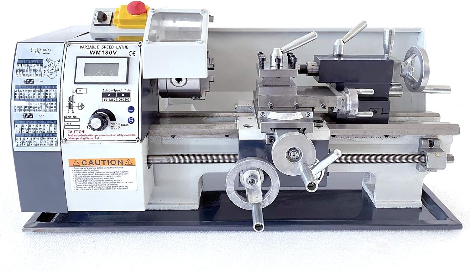 TECHTONGDA Metal Lathe Mini Precision Bench Lathe Inch Thread 600W Brushless Motor DIY Turning Machine DIY Mini Lathe