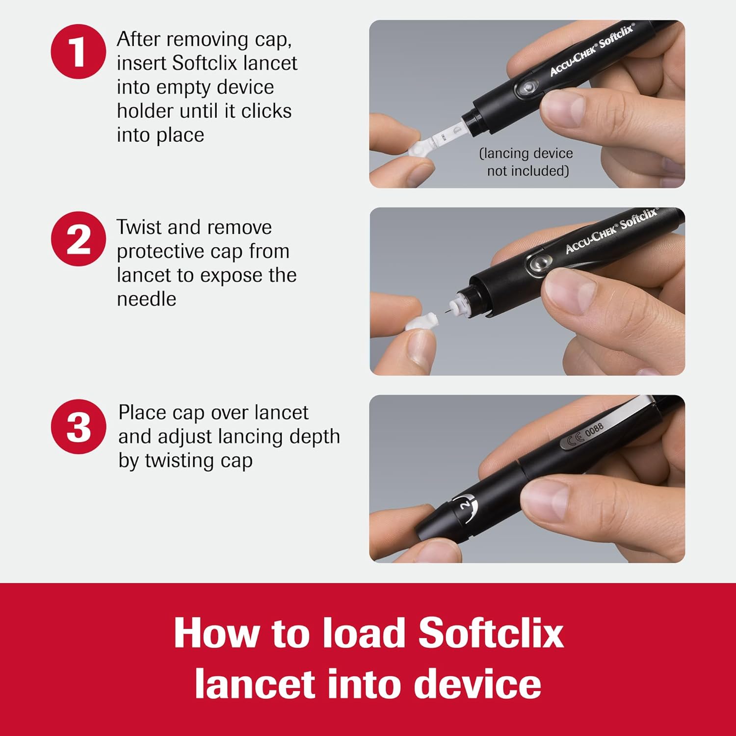 Accu-Chek Softclix Diabetes Lancing Device and 110 Softclix Lancets