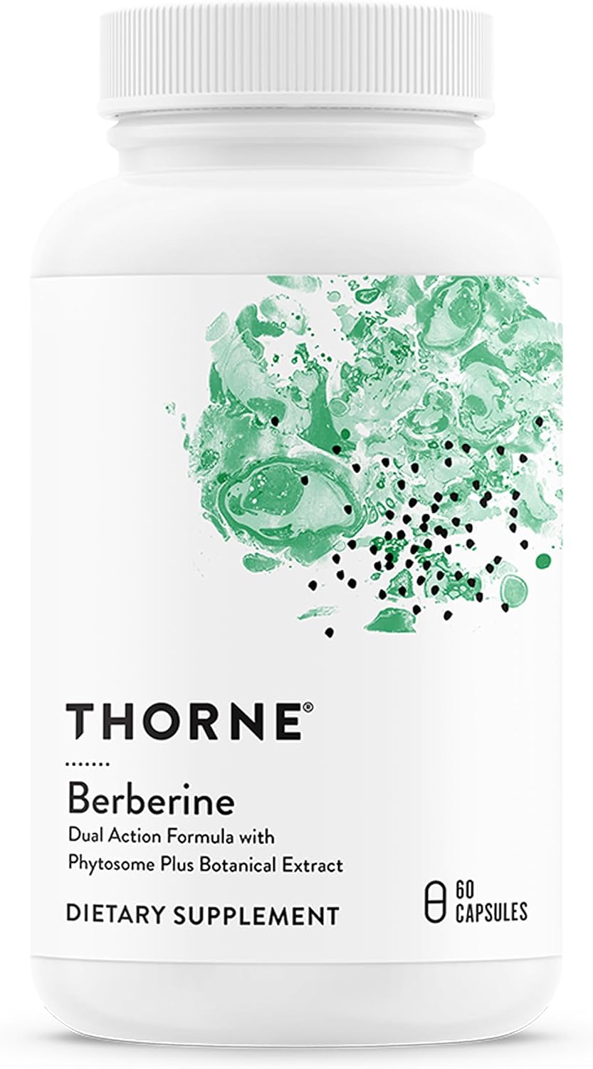 THORNE Berberine, Dual Action Phytosome & HCl Formula, 60 Capsules | Supports Heart & Metabolic Health, Immune System, Healthy GI & Cholesterol*