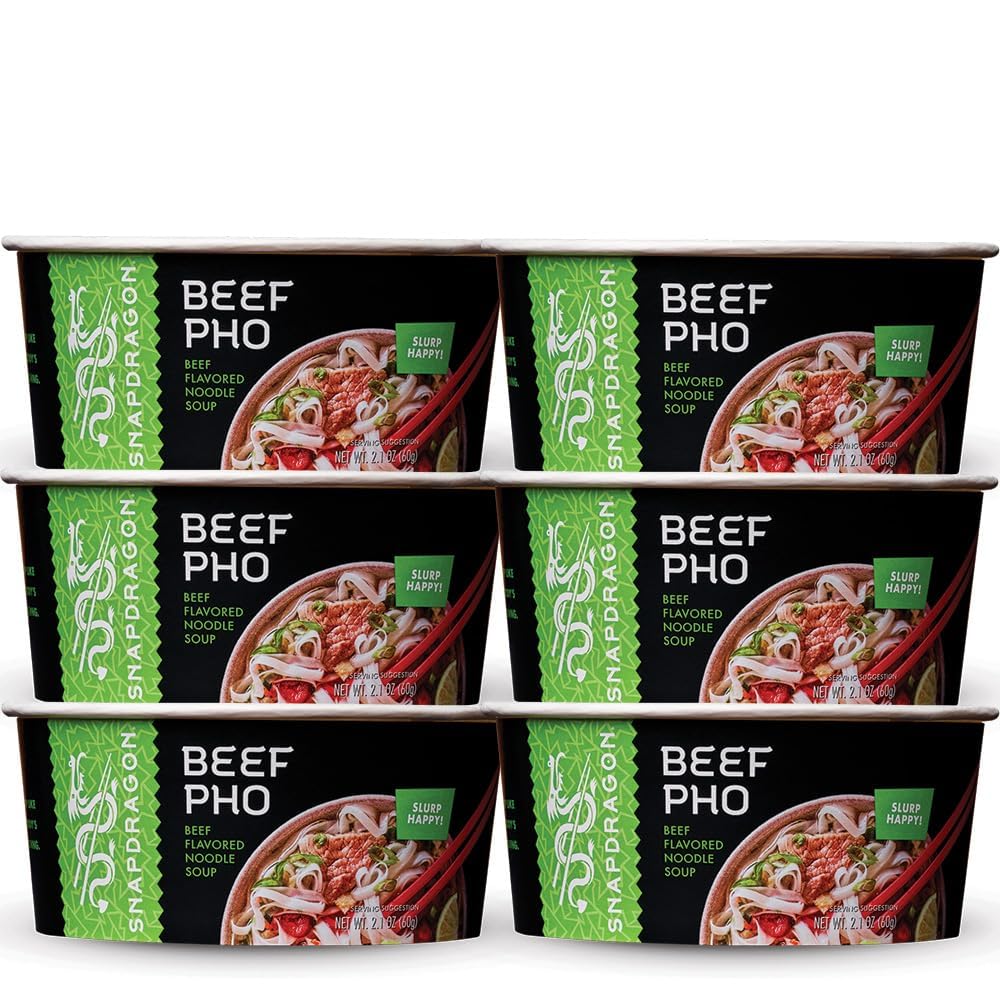 Snapdragon Laksa Curry Instant Noodle Bowls | Coconut Curry Flavor with Rice Noodles | Gluten-Free | No MSG Added | 2.1 oz (6 Pack)