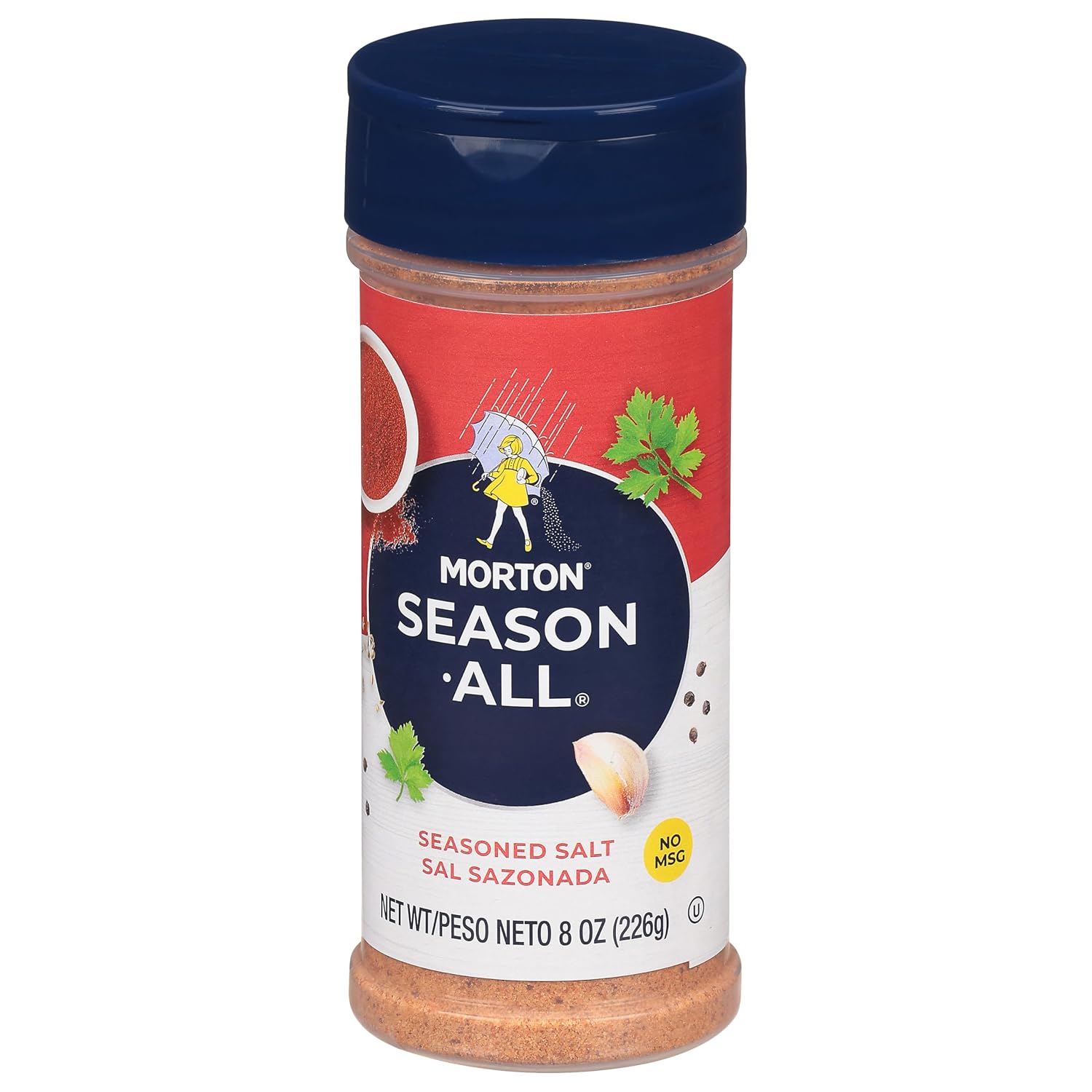 Morton Season All Purpose Seasoning, Seasoned Salt, 8 Ounce | Spices and Seasonings with Black Pepper, Onion and Garlic, Hint of Chili Pepper, Beef