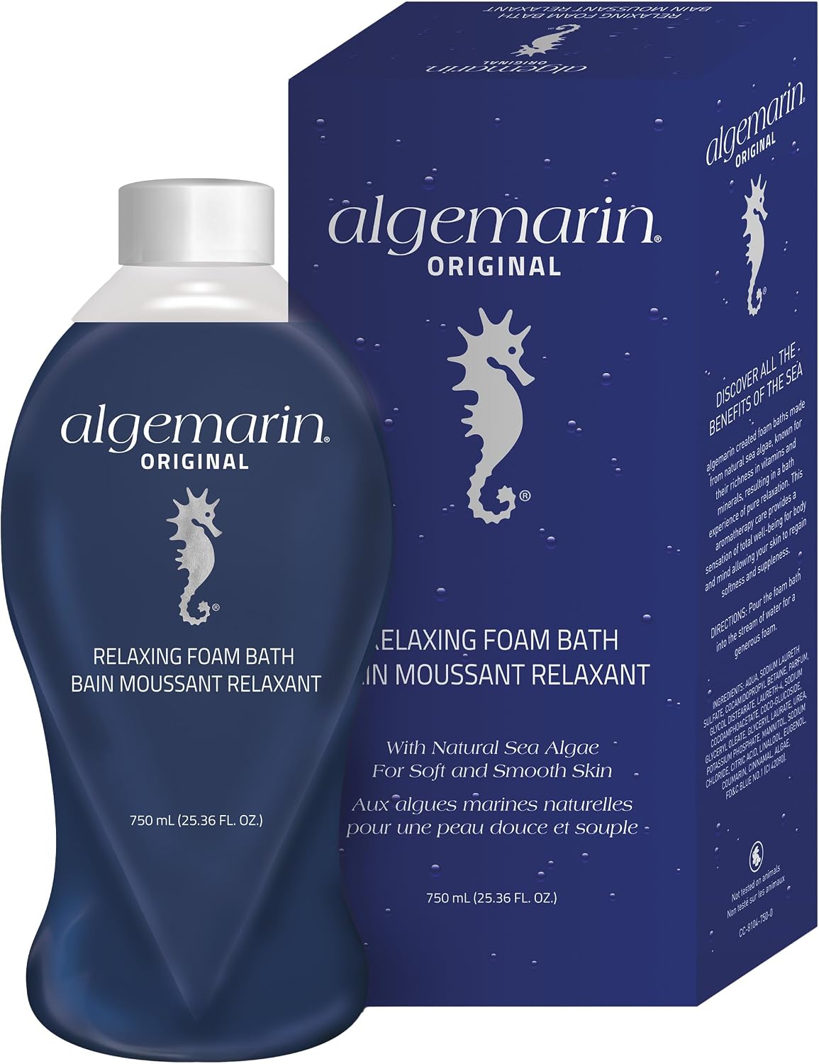 Algemarin Original Scent Foam Bath – European Sea Aromatherapy (1-Pack, 750 ml)