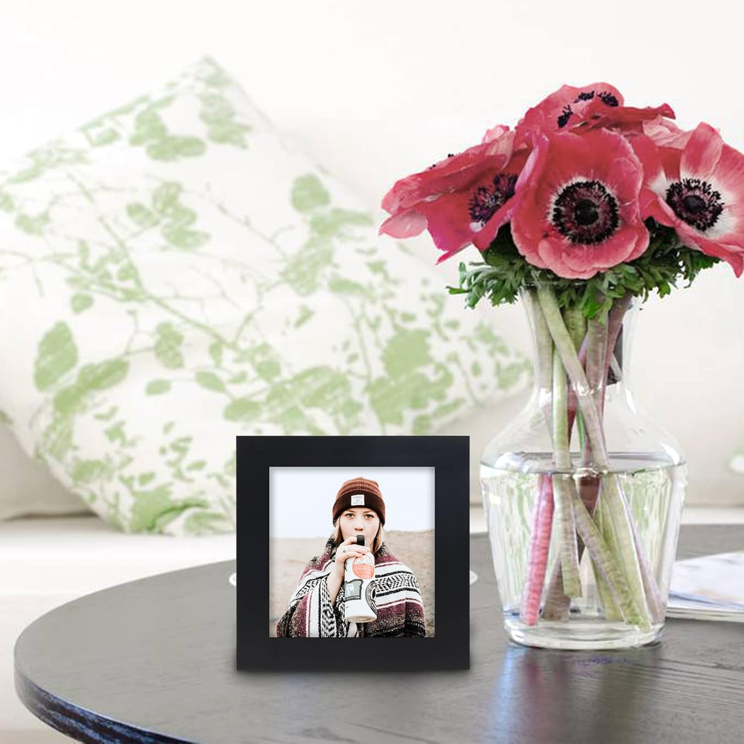 WUTL 8x8 Black Picture Frames Square