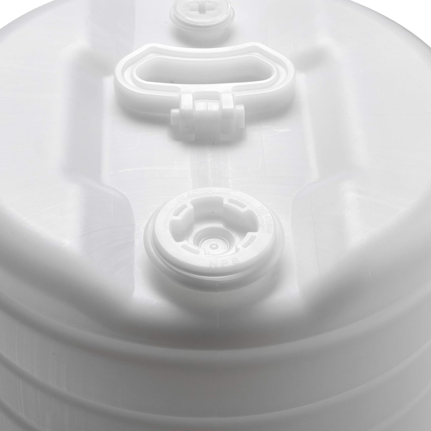 Hudson Exchange 15 Gallon Tight Head Drum with 2" & 3/4" Fittings, UN Rated, Food Grade BPA Free HDPE, Natural