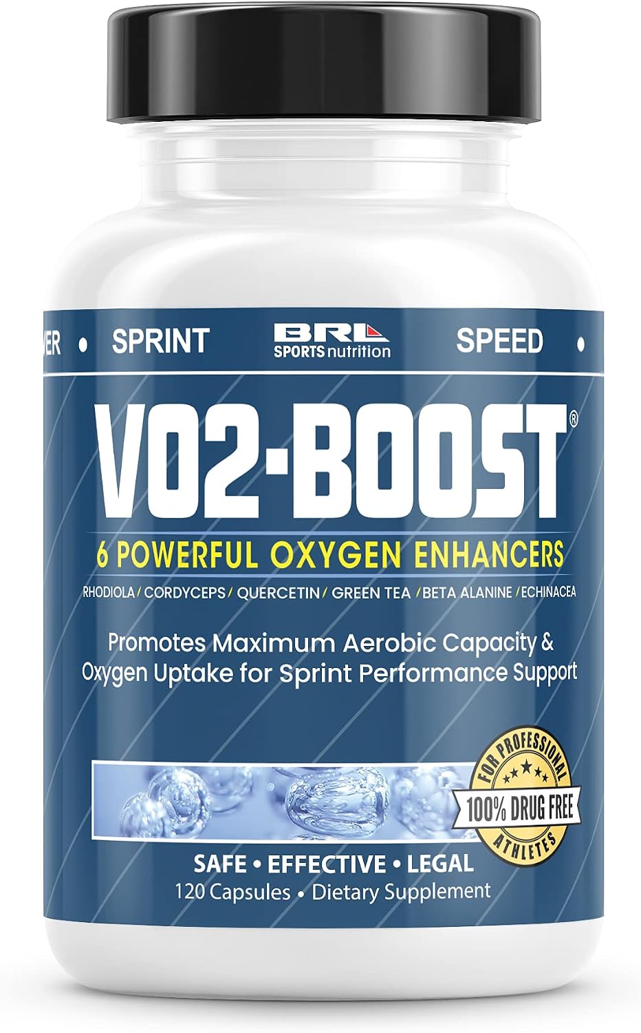 Natural Endurance and Oxygen Supplement to Help VO2 max w/Rhodiola Rosea, B12, and Alpha Lipoic Acid (120 Capsules) (30 Day Supply)