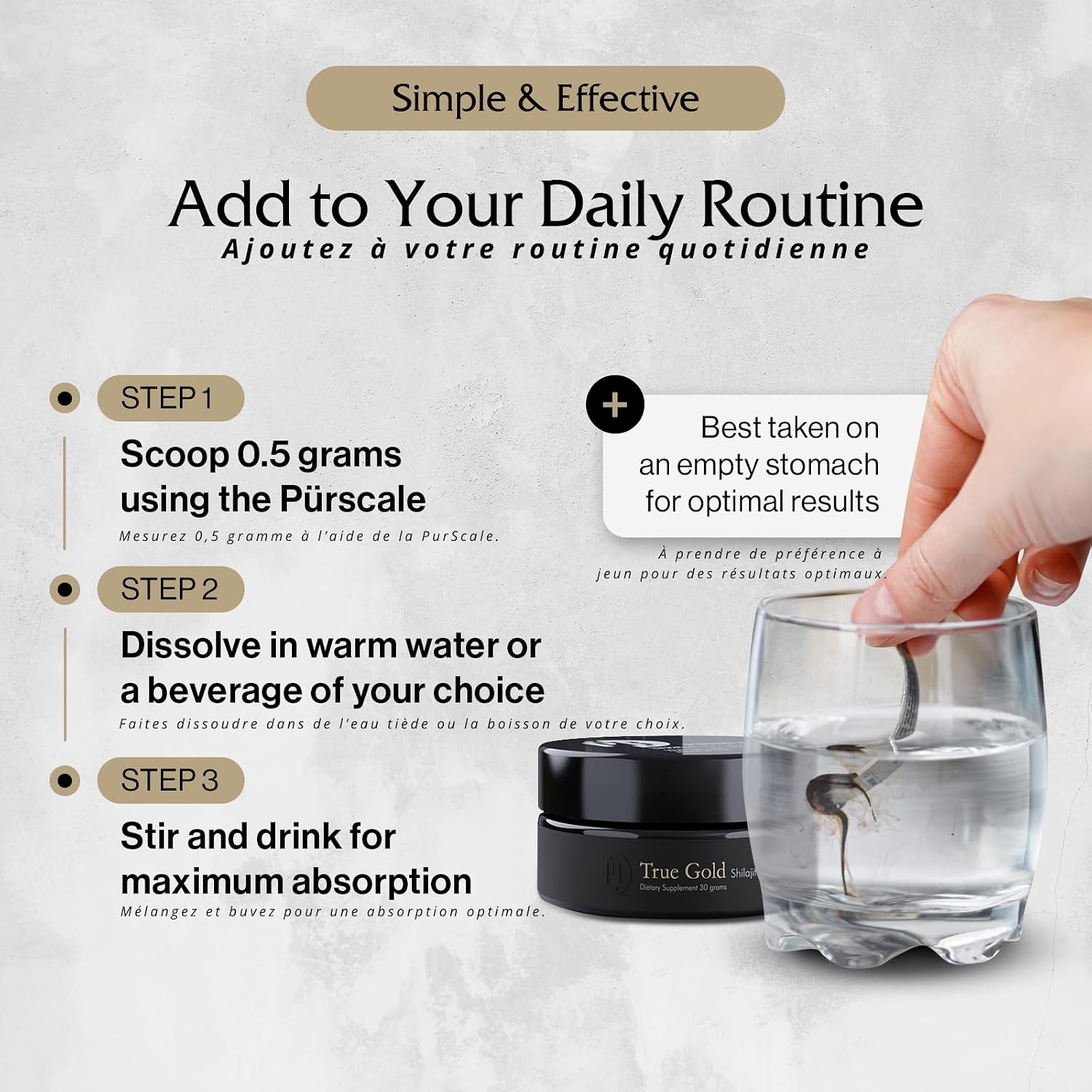Purblack Pure Shilajit Resin, 85+ Trace Minerals, 60 Servings | Gold-Infused Himalayan Resin for Men&Women | Energy & Immunity Support, Made in USA