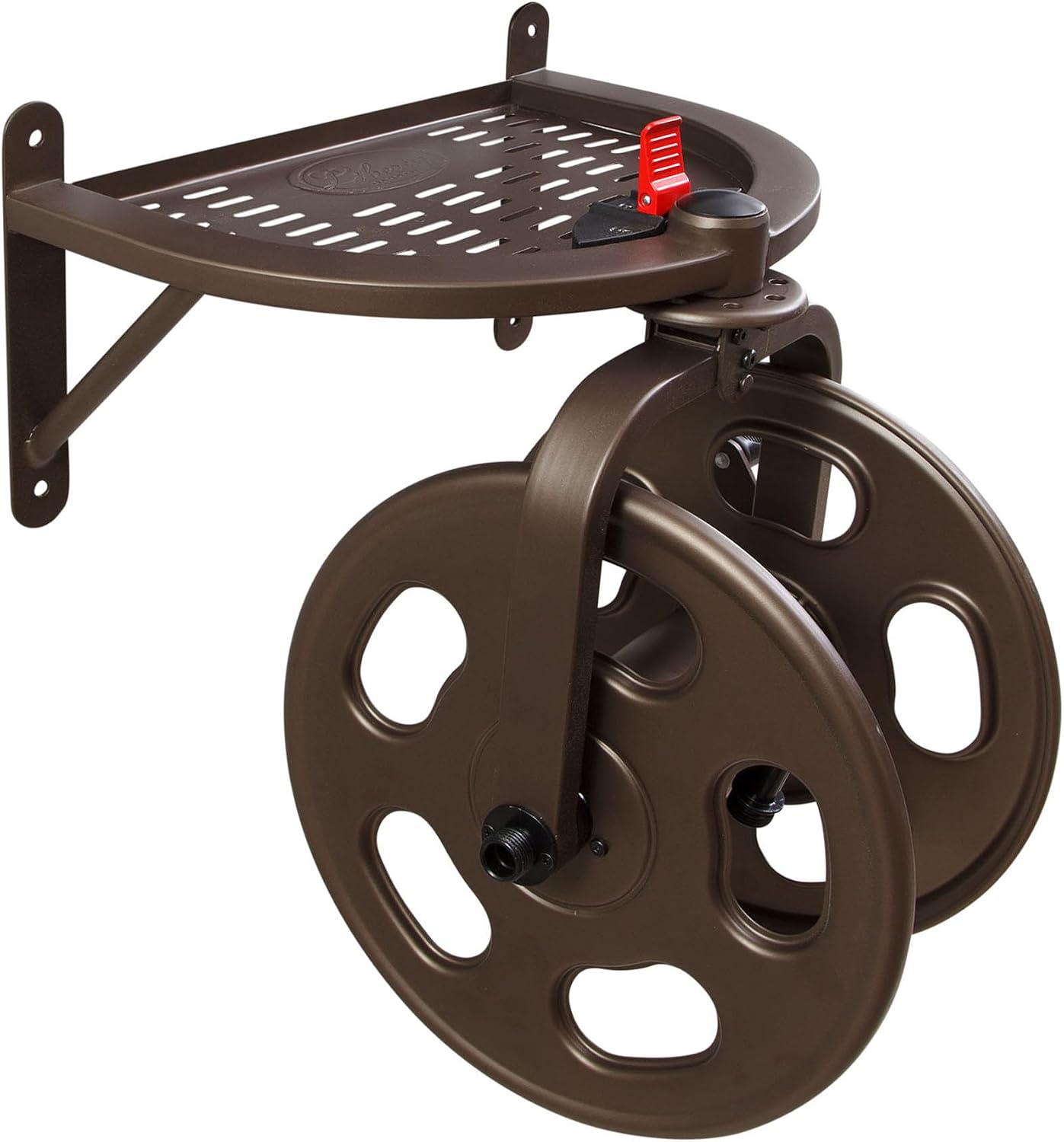 Liberty Garden 710 Navigator Rotating Garden Hose Reel, Holds 125-Feet of 5/8-Inch Hose - Bronze