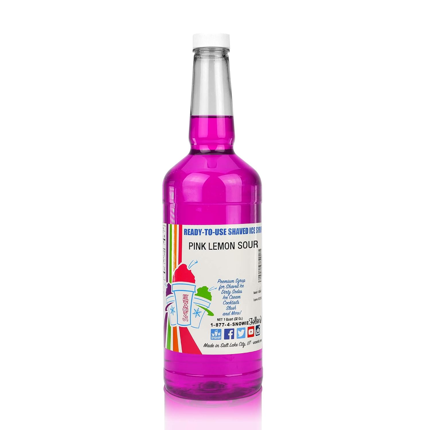 SNOWIE Ready to Use Shaved Ice Snow Cone Syrup - Gallon (Cotton Candy Pink)