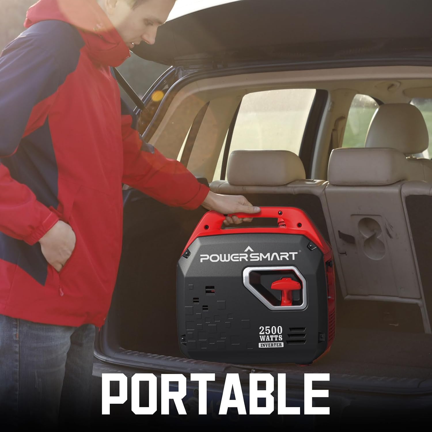 PowerSmart 4800W Portable Inverter Generator,Parallel Ready&Electric Start Super Quite Gas Powered,RV Ready with 30A Outlet, EPA & CARB Compliant for Home Backup, Camping,Portable Power Station