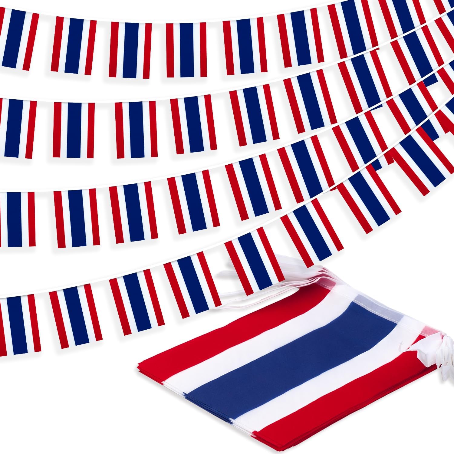 Nicaragua String Flag Pennant Banner, Small Mini Nicaraguan Flags Bunting Banner, National Country Decoration for School, Party, Sports Events, Patriotic Festival, 33 Feet 30 Flags