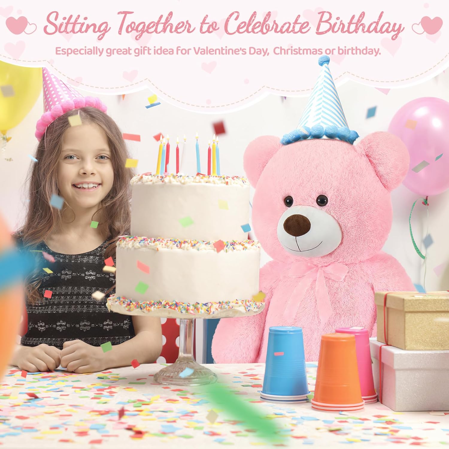 Toys Studio 47 Inch Big Teddy Bear Giant Stuffed Animal for Girls