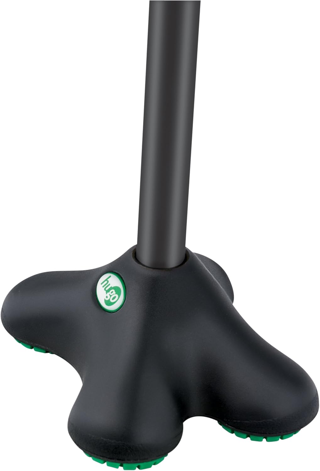 Hugo Mobility Adjustable Offset Quadpod Cane with Stable Tip, Smoke | Offset Quadpod Cane Features an Ultra Stable Tip for Confident, Everyday Walking Support and Balance