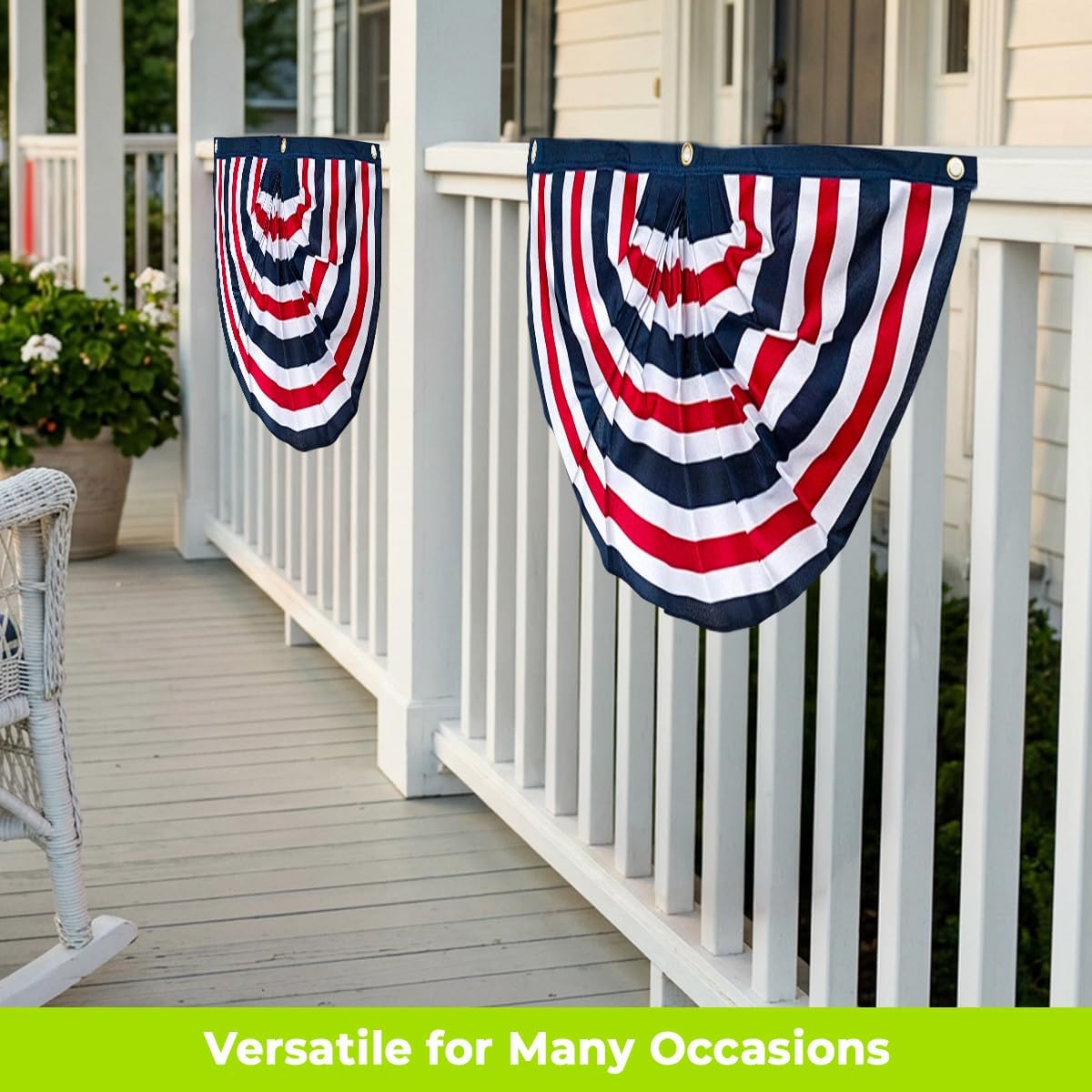 Briarwood Lane 4th of July Bunting 48" X 24 Tea Stained Patriotic For 4th of July Bunting